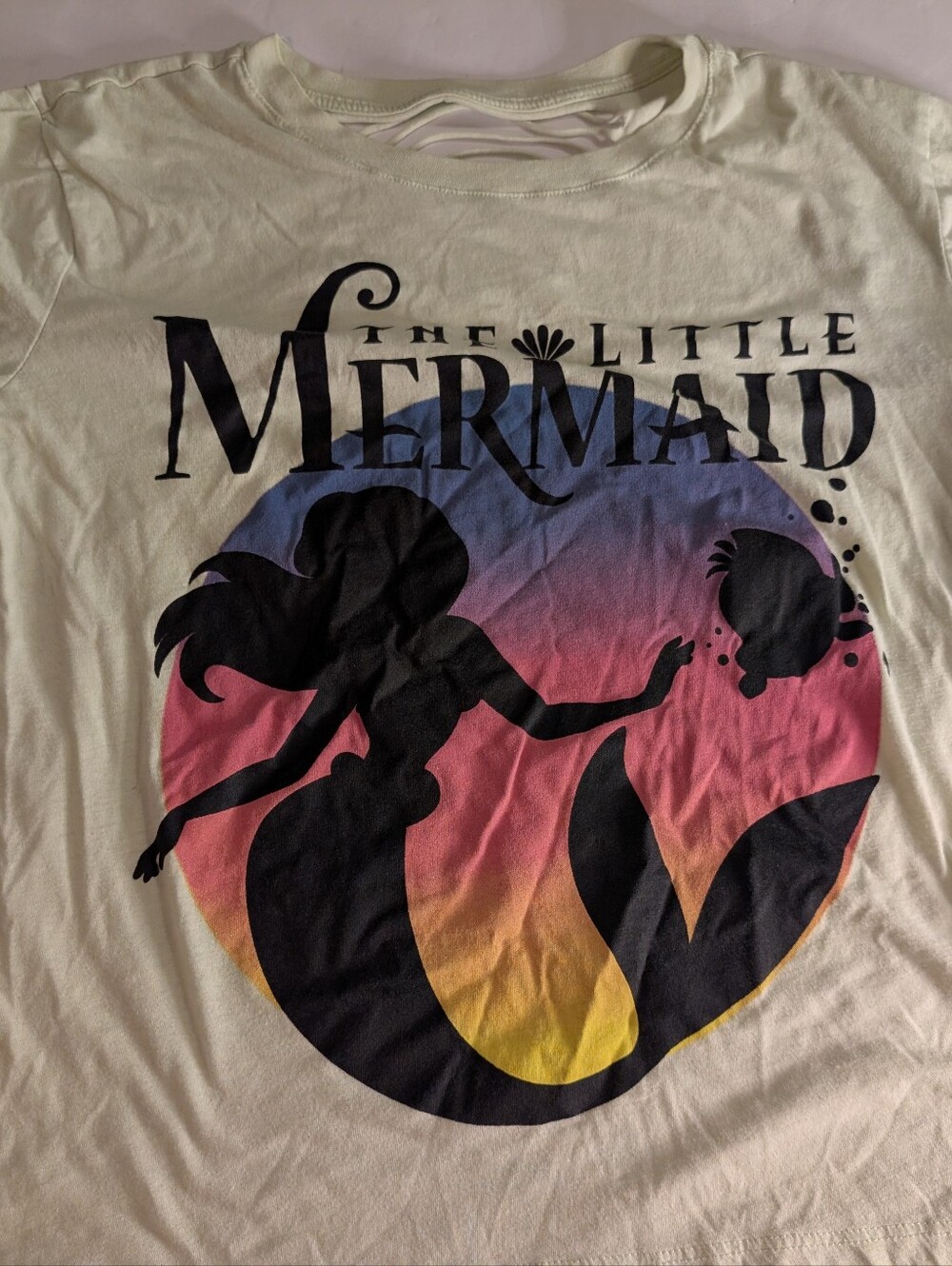The Little Mermaid Graphic Tee - Sunset Silhouette Women's Mint Medium